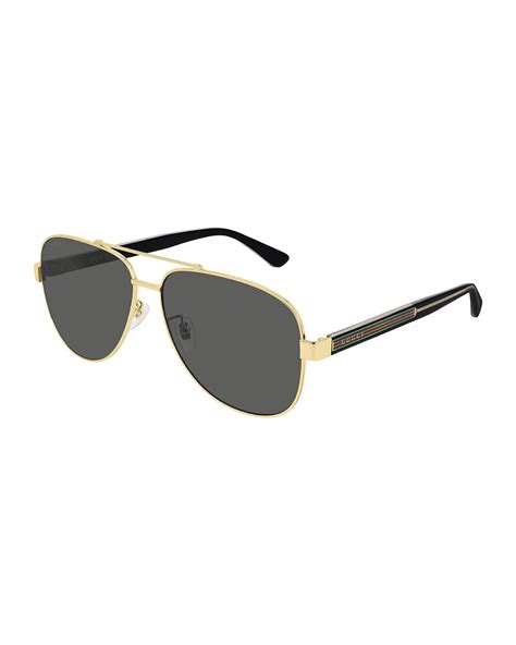 gucci metal glasses|Gucci aviator sunglasses for men.